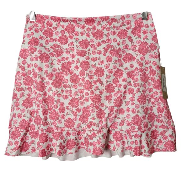 Albion Womens Pink Floral Cottagecore Dainty Feminine Ruffle Hem Swim Skirt XXL - Picture 1 of 6